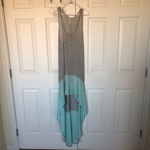 Grey and Seafoam Green Mint Maxi Dress